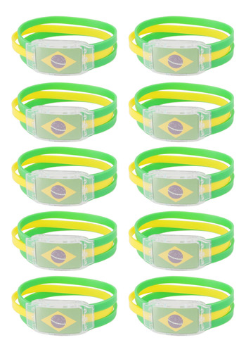 Pulsera De Silicona Para Abdominales Con Diseño De Bandera N