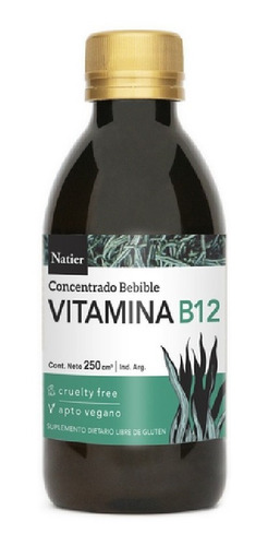 Vitamina B12 Bebible Natier Apto Vegano Sin Tacc 250 Cc
