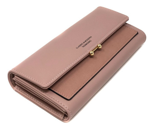 Imagen 2 de 5 de Cartera Mujer Moderna Billetera Cuero Monedero Y Tarjetero