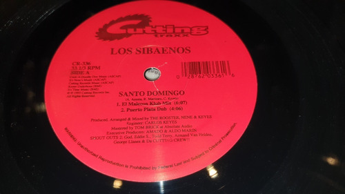 Los Sibaenos Santo Domingo Vinilo Maxi Usa 1995 Muy Bueno