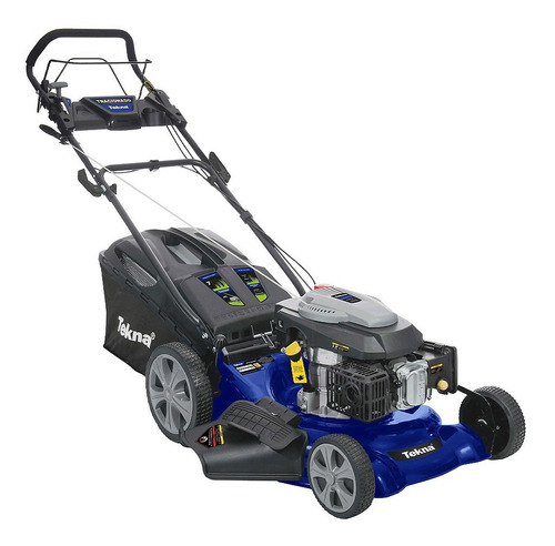 Cortador De Grama Gasolina 6hp 4t Tração E Recolhedor Tekna Cor Azul