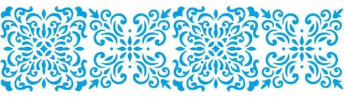 Stencil Pintura Azulejos Arabescos 8,4x28,5 Ste-386 Litoarte