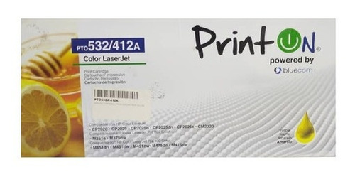 Tóner Printon Amarillo Hp Pto532a/412 Color Laser Jet Cp2020