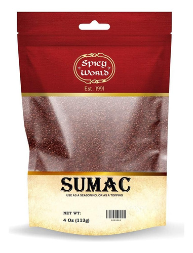 Spicy World Sumac Spice Powder - Bolsa De 4 Onzas  Sumac Mo