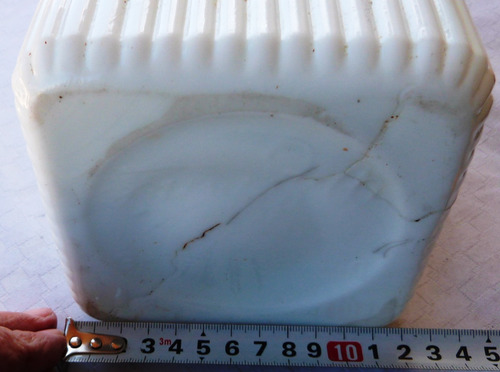 Monijor62-antiguo Frasco Opalina Dulce De Leche,tapa C/averi (Usado)