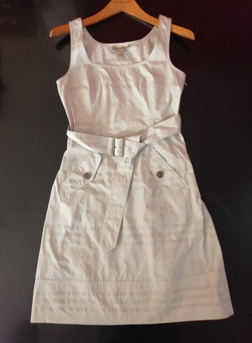 Hermoso Vestido Burberry Italia  Gris Claro Original 