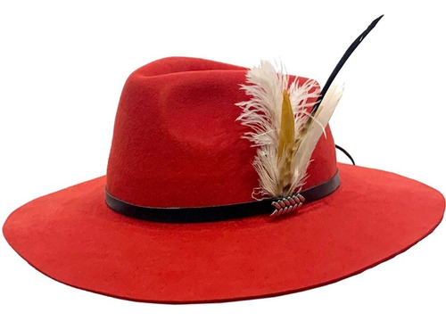 Sombrero Australiano Fieltro Pluma Compañia De Sombreros 