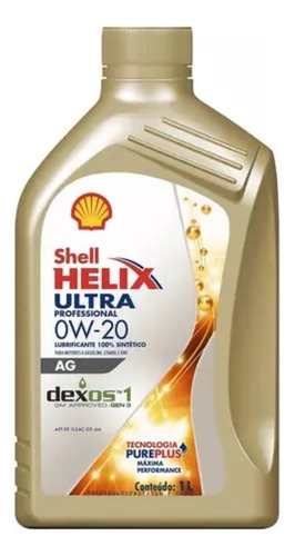Óleo De Motor Shell Helix Ultra 0w20 1l Sintético Ag