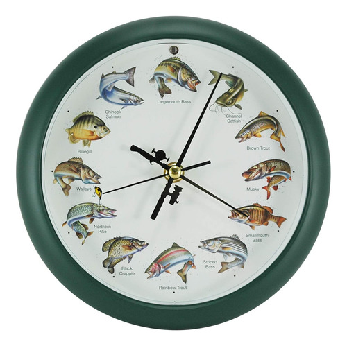 Reloj De Pared O Escritorio Con Sonido De Pesca