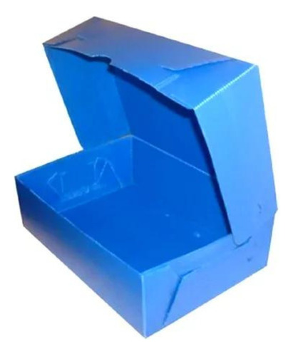 Caja Archivo Plastica Azul Oficio Tv 36x25x12  Pack X 10 Un