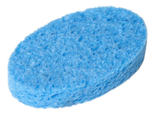 Esponja Corporal Oval De Celulose Azul Estética Estek