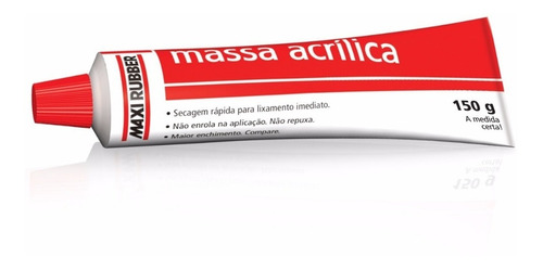 Masilla Rapida Acrilica Retoques Putty Maxi Rubber.x 150gr