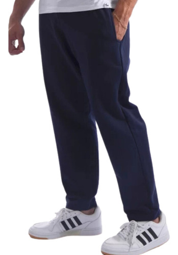 Pantalón Deportivo Hombre Jogging Felpa Sin Puño + Bolsillos