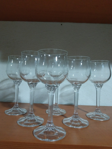 6 Copas Talladas Para Vino Cristal Español Oferta