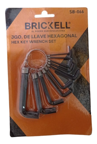 Juego De 10 Llaves Bristol Hexagonal Brickell Sb-066