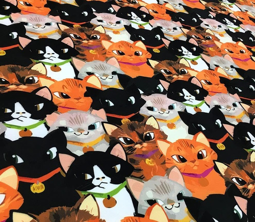 Gatos Furtivos, Tela De Tapicería Con Estampado De Animales 