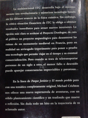 Imagen 2 de 3 de Rescate En El Tiempo (1999-1357) * Michael Crichton * P&j *