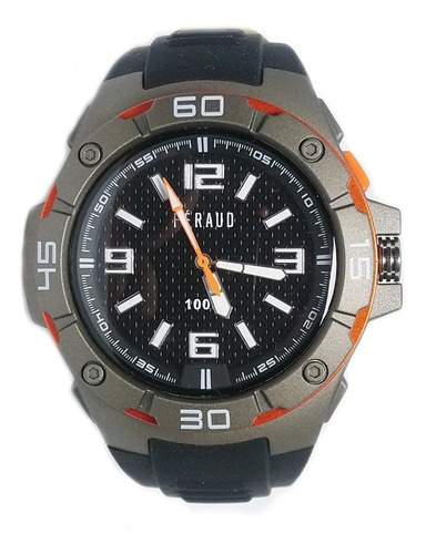 Reloj Feraud F100m1-03 Hombre Sumergible 100m Silicona