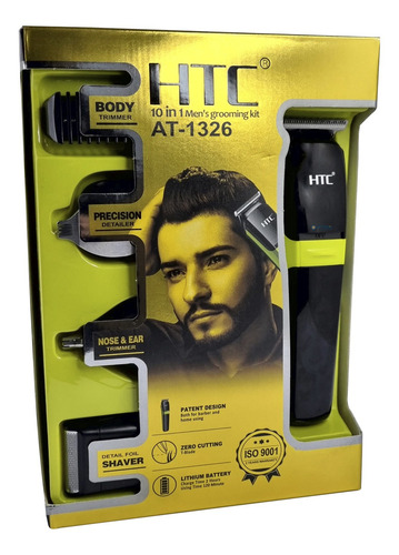 Máquina Cortapelo Htc 5 En 1 Afeitadora Nariz Cuerpo Inalambrica