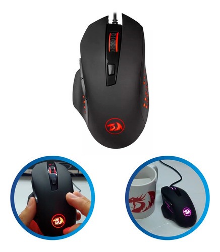 Redragon M610 Gainer Mouse Ergonómico 3200dpi 7 Botones