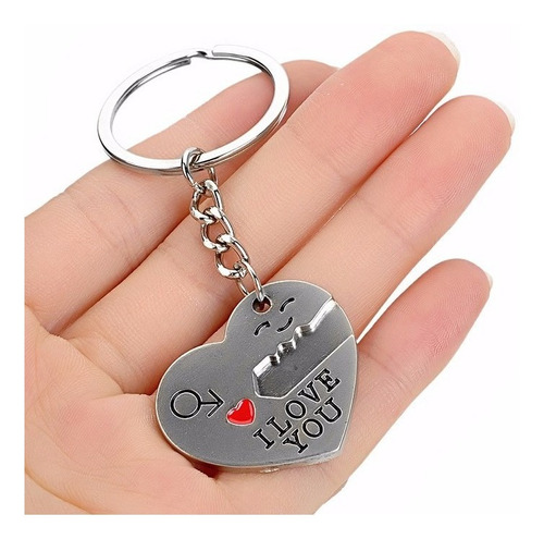 Imagen 3 de 4 de Llavero Romantico Para Parejas Llave Y Corazon Regalo Amor
