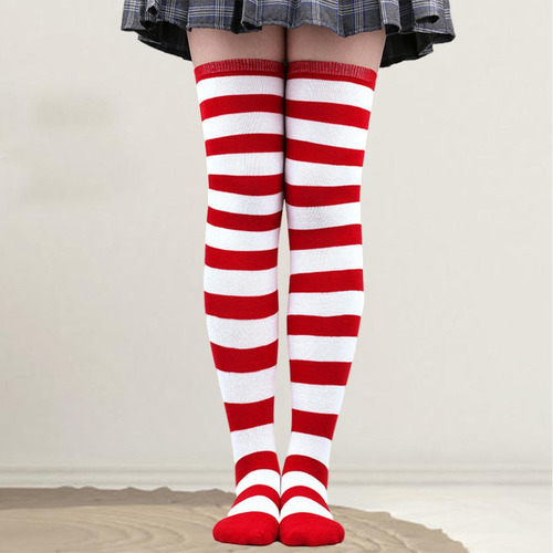 2 Piezas De Moda Calcetines Altos Hasta El Muslo Medias