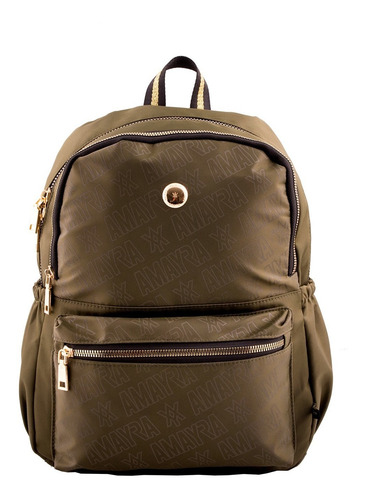 Imagen 6 de 10 de Mochila Urbana Amayra Mujer Dama Simil Cuero Grande 4 Pp