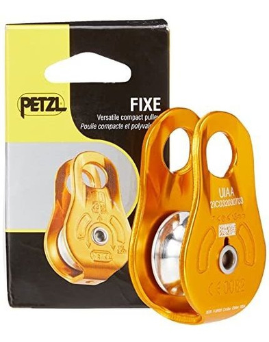 Petzl - Fixe, Poleas Con Placas Laterales Fijas, Amarillo.