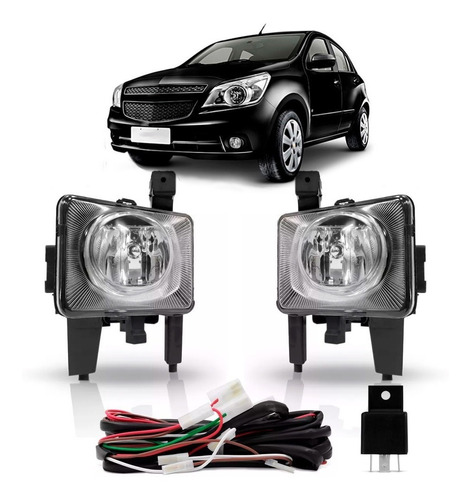 Kit Farol Auxiliar Milha Neblina Gm Agile Montana 2010 2011