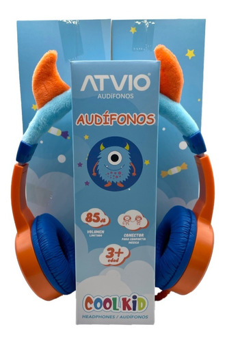 Audífonos Infantiles Diadema Cool Kid Atvio Diseño Afelpado