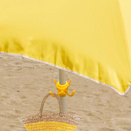 Colgador De Ganchos Para Sombrilla De Playa Amarillo