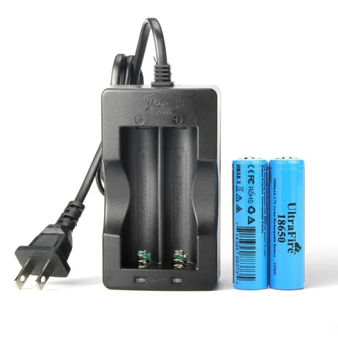 comprar Cargador 18650 Bateria, Pila Litio + 2 Baterías 18650 8800ma