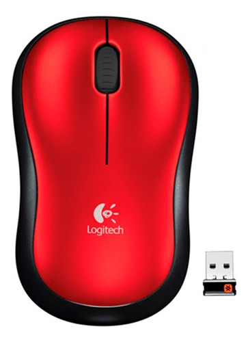 Mouse Inalámbrico Logitech 003635 M185 Rojo