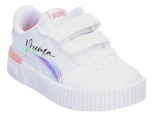 Tenis Deportivo Zapakids bebe/niña sintetico blanco Talla (12.0 -17.0)