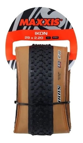 Par de neumáticos Maxxis Ikon M319ru Exo/TR Skinwall Kevlar 29 x 2.2, color marrón