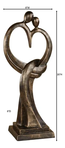 Escultura De Bronce Touch Of Class 50 Cm Para Mesa Boda