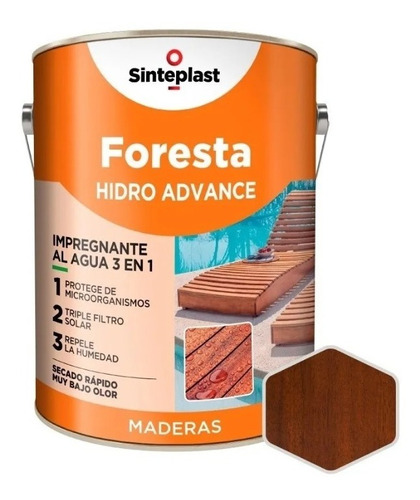 Foresta Hidro Advance 3 En 1 Impregnante Satinado X 4 Lts