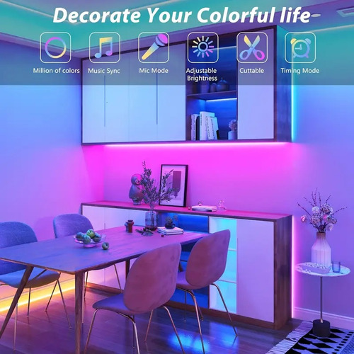 Tira De Luces Led Bluetooth 30m Rgb Luces Led Para Cuarto