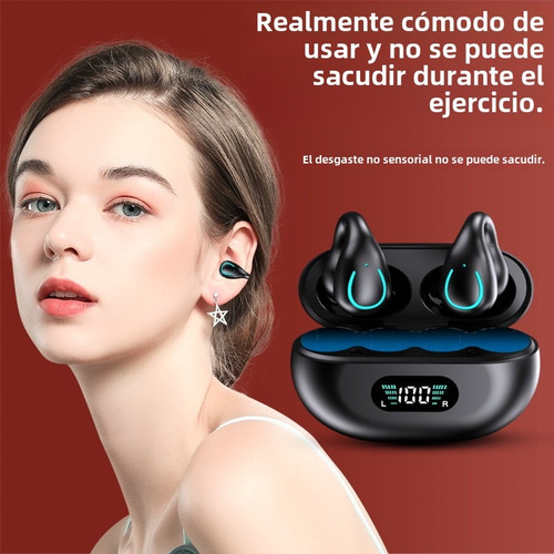 Negro Audífonos Inalámbricos Q71 Bluetooth Led