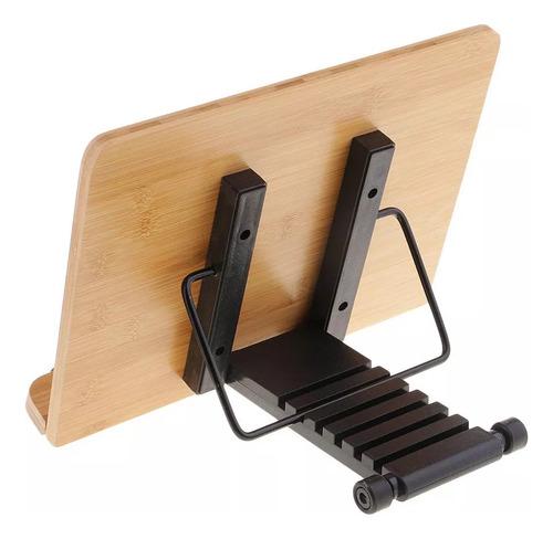 Soporte Para Libro Bambú Tablet Ipads Book Holder Atril De