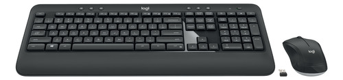 Kit Teclado Y Mouse Advanced Rf Inalámbrico Negro, Blanco