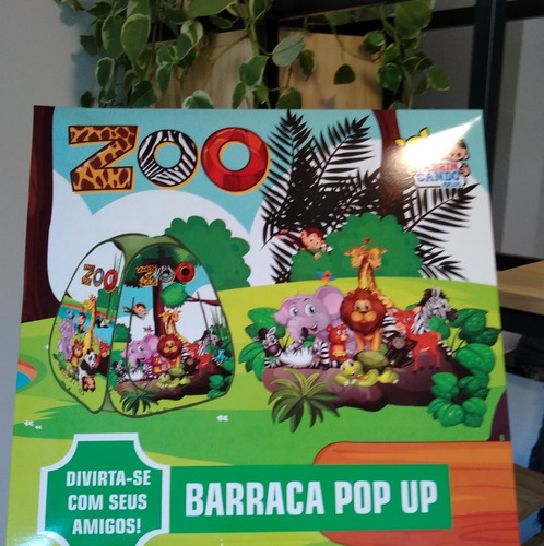 Imagem 3 de 3 de Barraca Toca Cabaninha Infantil Zoo Safari Aventura Meninos