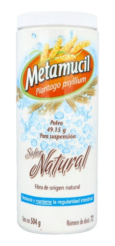 Metamucil Fibra Polvo Sabor Natural 504g