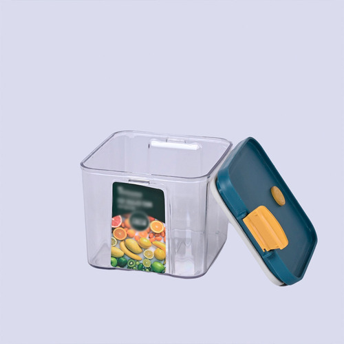 Contenedor Alimentos Acrilico Hermetico Apilable 700ml 3 Pzs