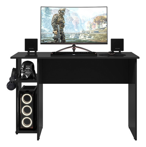 Mesa Escrivaninha Pc Gamer 3875 - Cor Preto