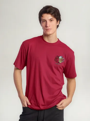 Remera Volcom Lifestyle Hombre Sv Curious Cat Bermellon Cli