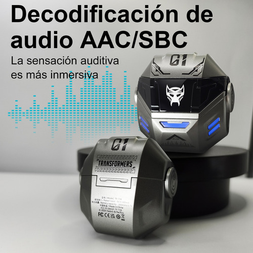 Auriculares Inalámbricos Bluetooth Transformers Para Gaming Optimusprime