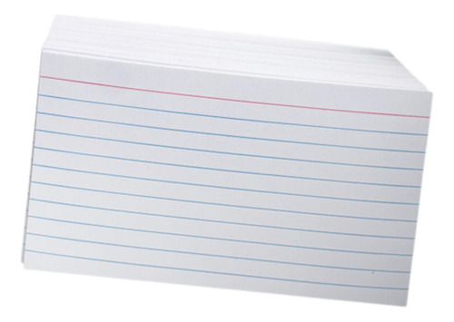 Tarjetas De Notas Rayadas, Fichas De 200 Hojas Blancas