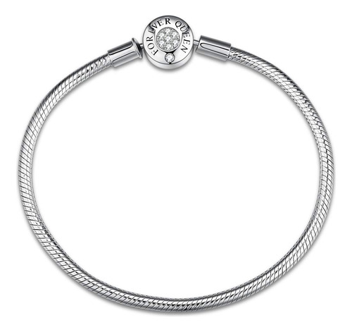 Forever Queen - Pulsera De Dije De Plata De Ley 925 De Caden