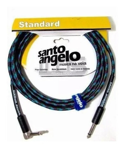 Cabo Guitarra Violão Santo Ângelo Textil 3,05 Metros Plug L